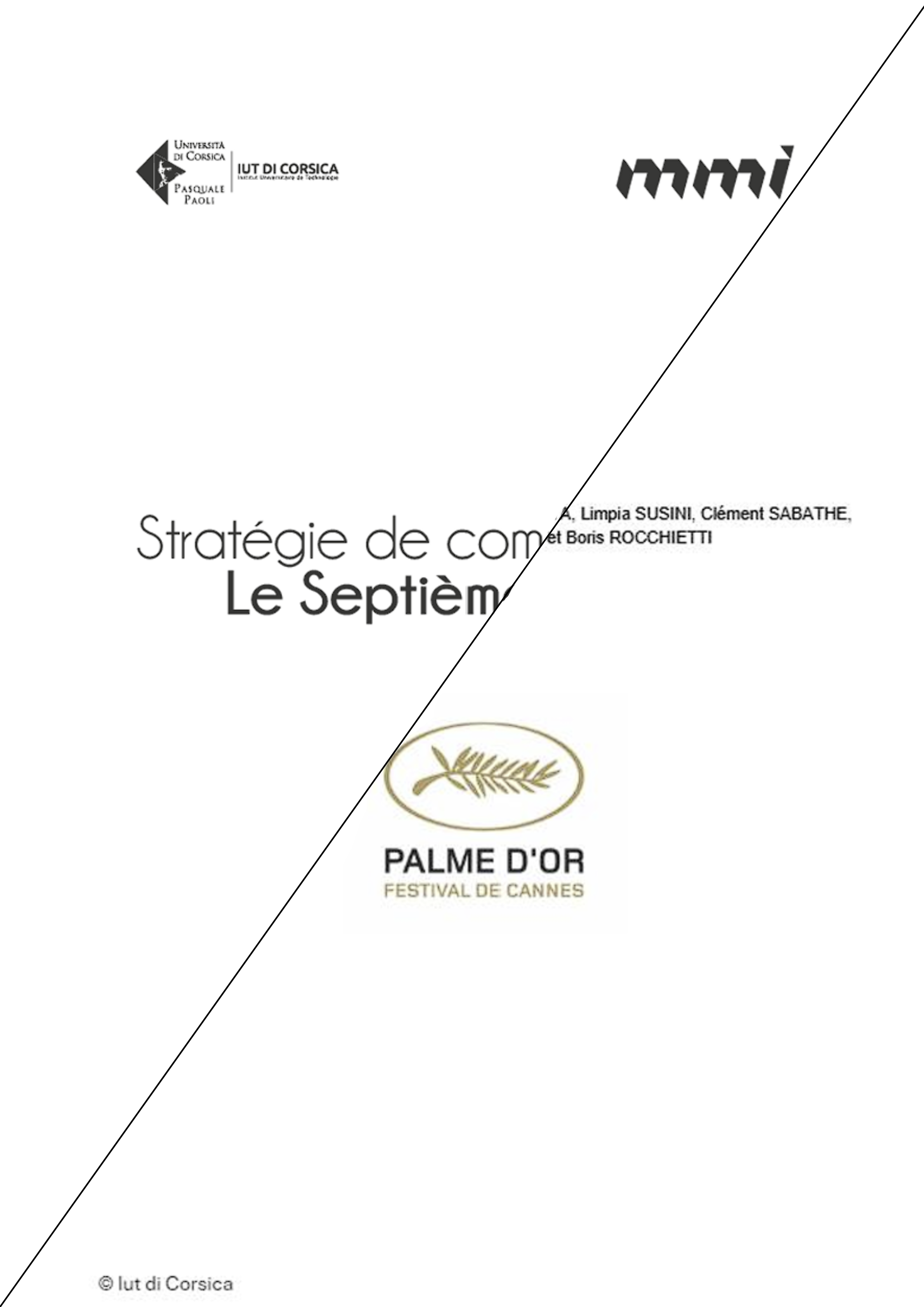 Pages de garde de la stratégie de communication et du scénario du Septième&nbsp;Sceau